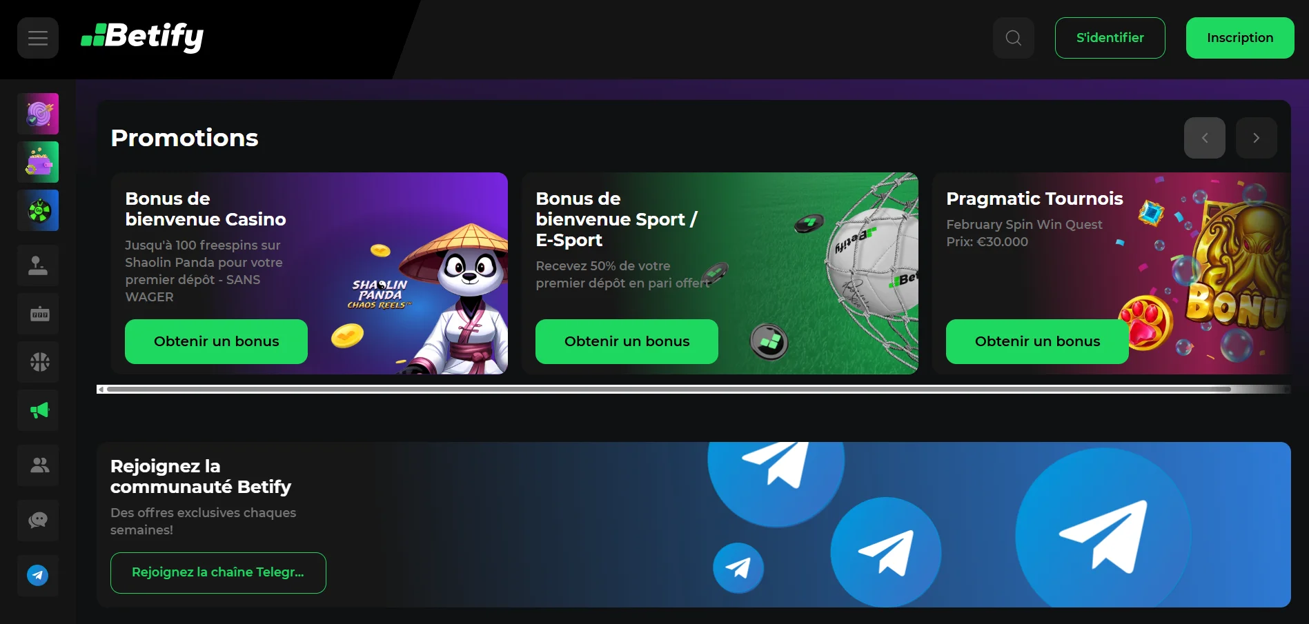 Betify Casino : bonus et code promo