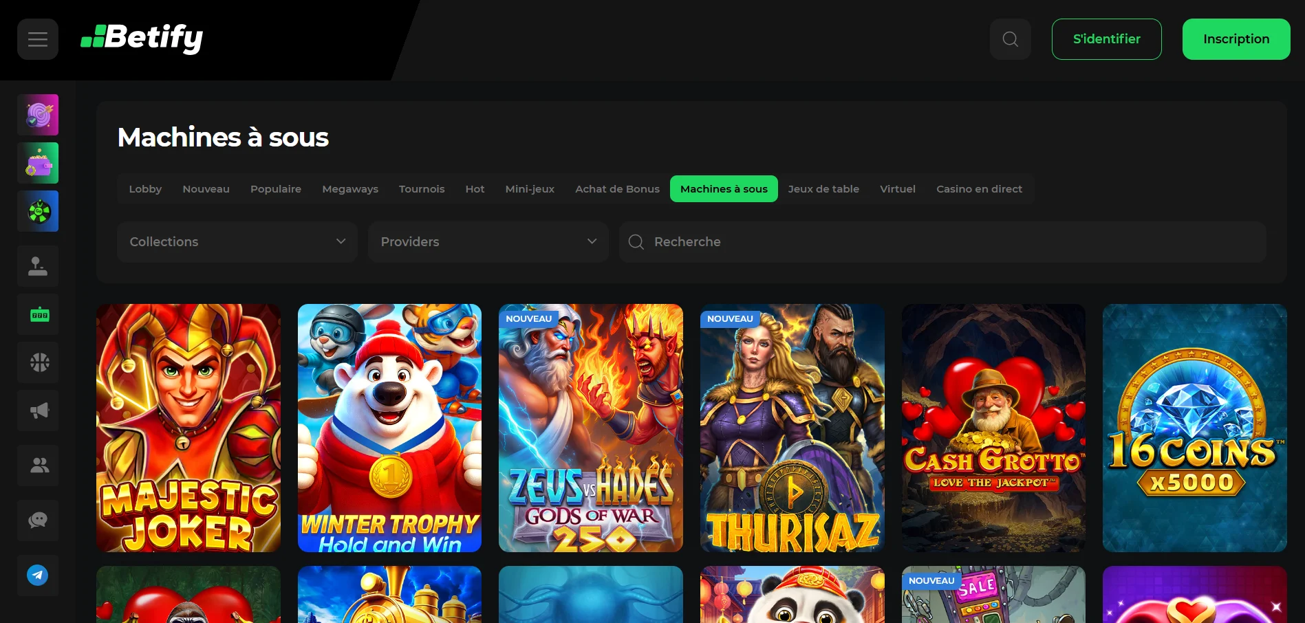 Betify casino jeux